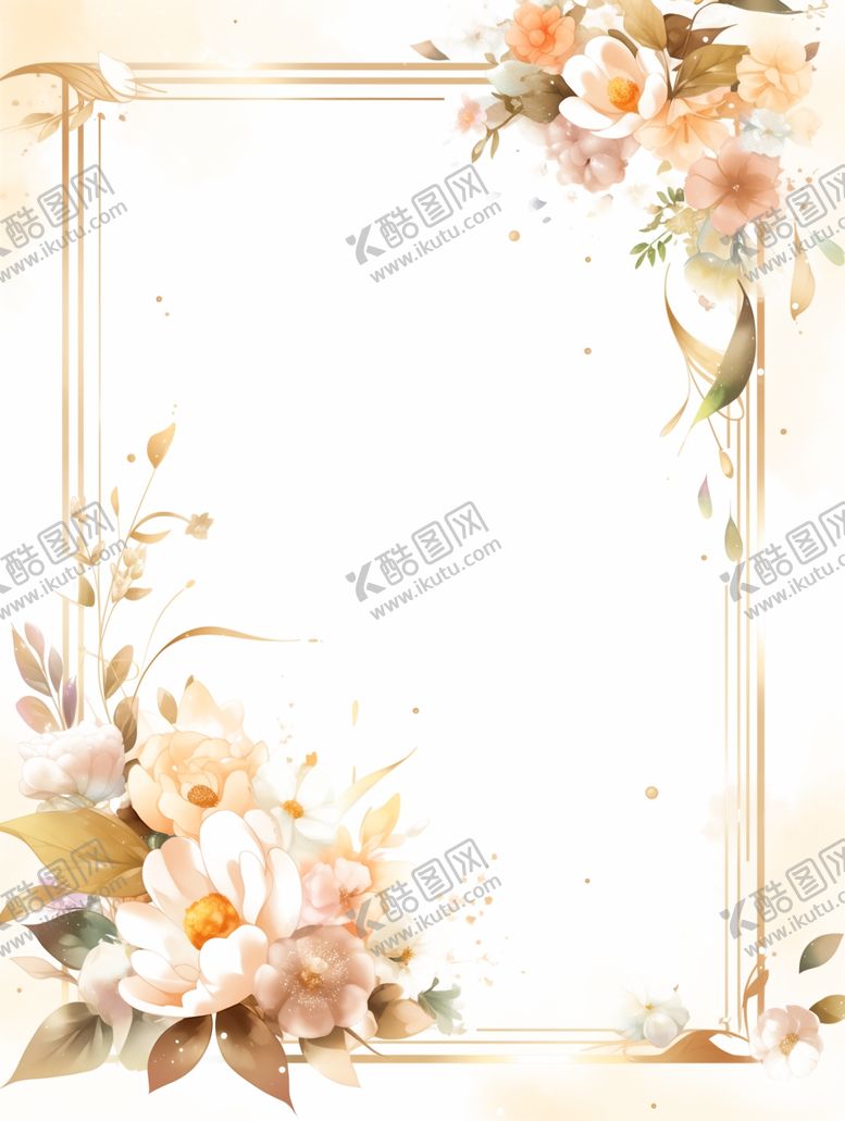 编号：98628301300951474698【酷图网】源文件下载-花卉边框