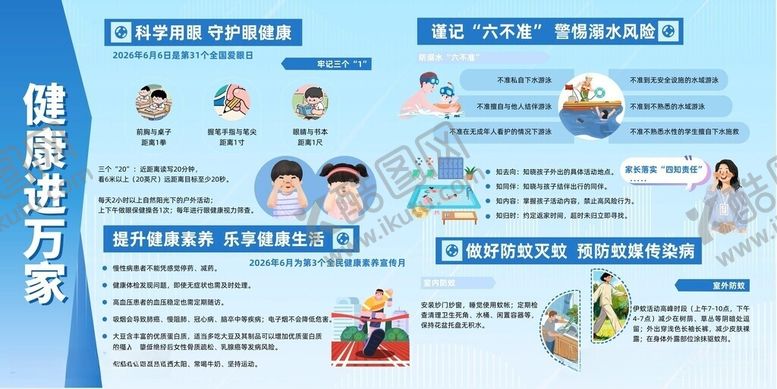 编号：45638206111332091021【酷图网】源文件下载-健康知识进万家宣传海报