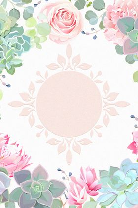 手绘鲜花促销海报背景