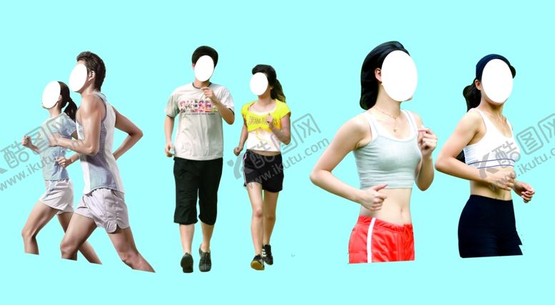 编号：83800505092259102908【酷图网】源文件下载-奔跑运动男女分层