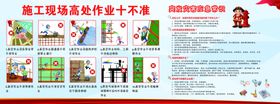 安全漫画安全围挡高处作业
