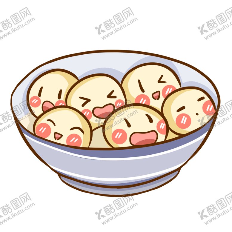 编号：27548101140233409702【酷图网】源文件下载-元宵节春节新春拟人汤圆元宵插画