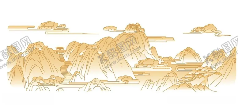 编号：86631002230928415427【酷图网】源文件下载-泰山全景插画