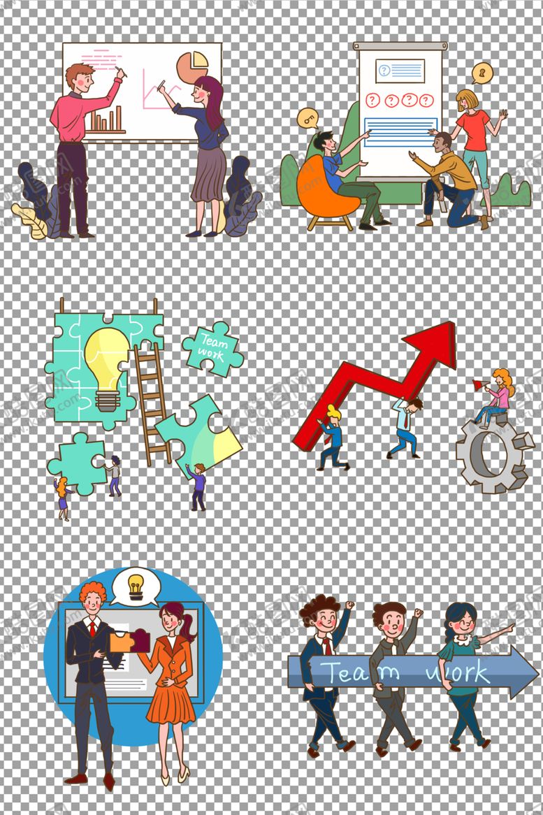编号：79256905120954415084【酷图网】源文件下载-团队合作插画