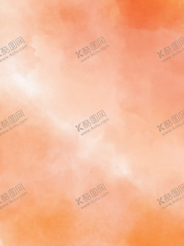 编号：24335903292221009757【酷图网】源文件下载-手绘现代水彩背景橙色