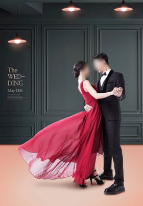 婚纱情侣写真换景背景模版