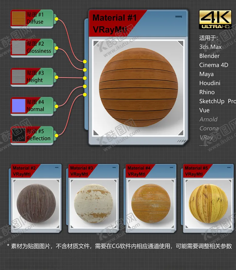 编号：22230503300931068816【酷图网】源文件下载-4K超清木纹材质贴图