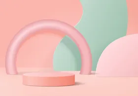 电商产品展台3D三维立体海报C4D场景