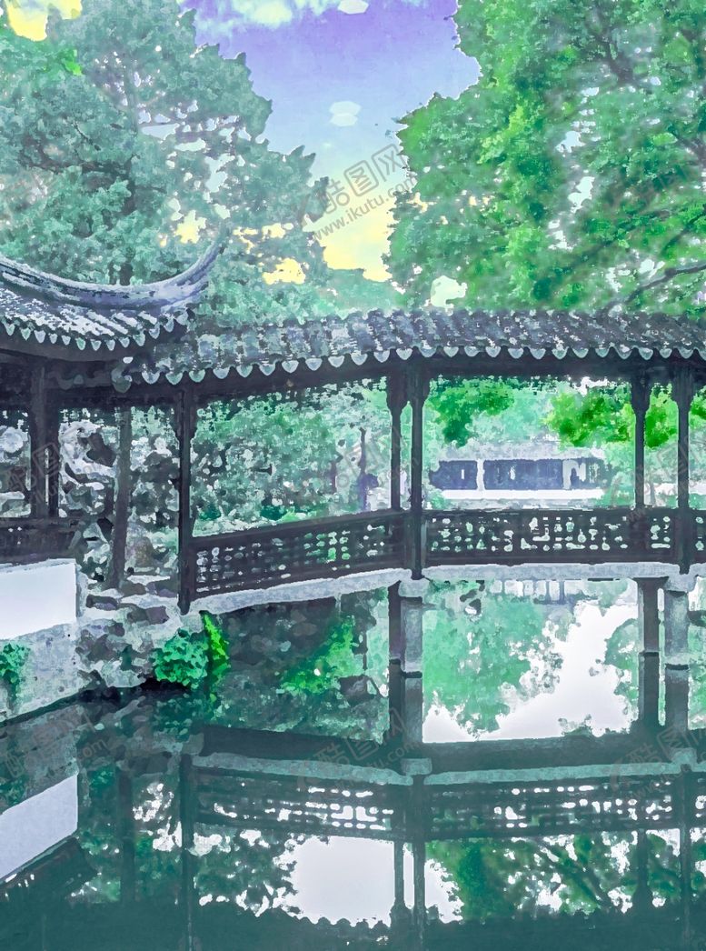 编号：94774206261558466839【酷图网】源文件下载-园林小桥