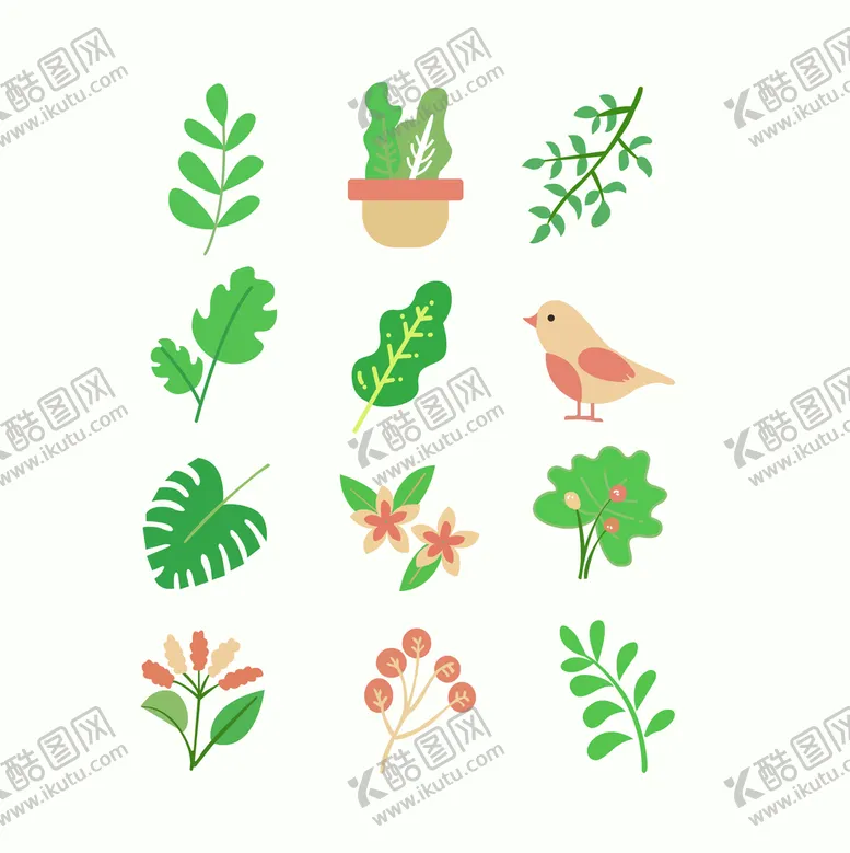 编号：34110810170314316061【酷图网】源文件下载-植物 彩色