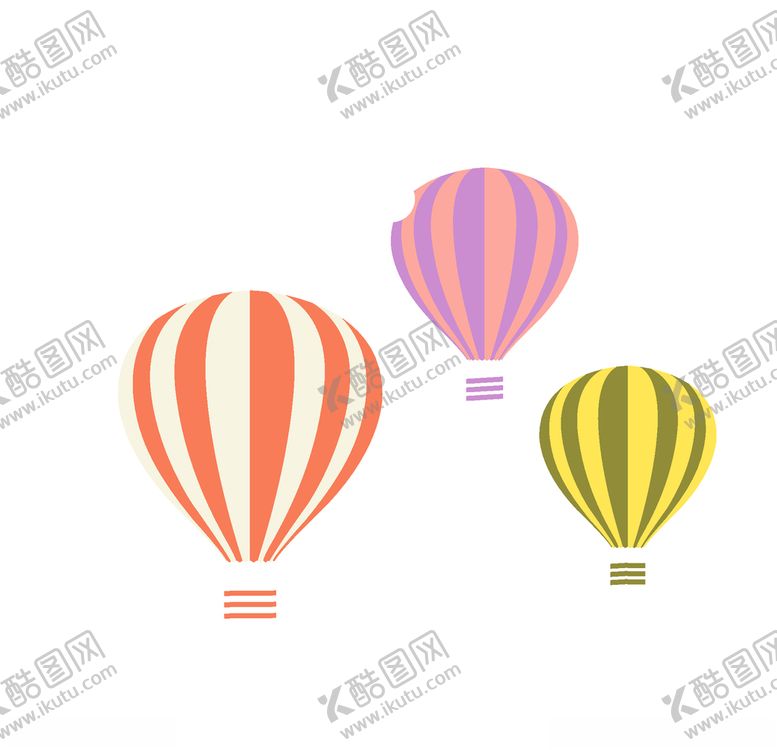编号：16066306261225124122【酷图网】源文件下载-卡通插画白云热气球