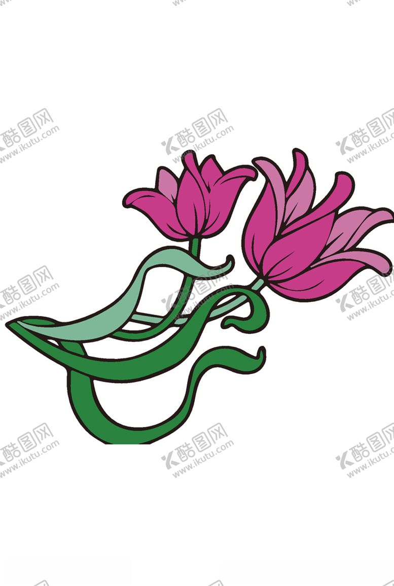 编号：12896304201907511779【酷图网】源文件下载-矢量紫色花朵插画