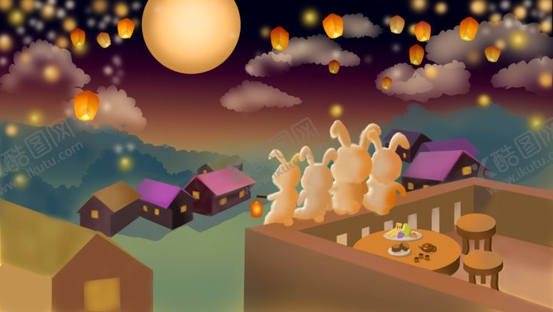 编号：57854909220010089153【酷图网】源文件下载-中秋团圆团圆插画