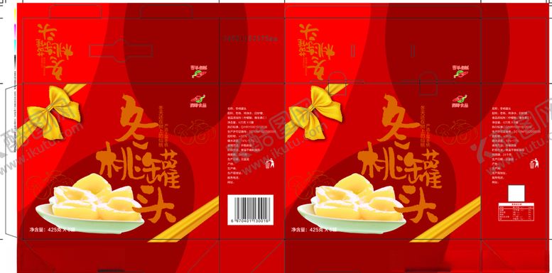 编号：21110006260756061621【酷图网】源文件下载-冬桃罐头盒子