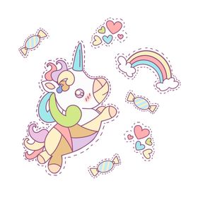 卡通梦幻彩虹独角兽