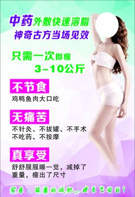 中药减肥海报