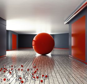 C4D模型大厅走廊过道机构
