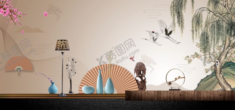 编号：38594709271558574722【酷图网】源文件下载-地产古风传统国风插画素材