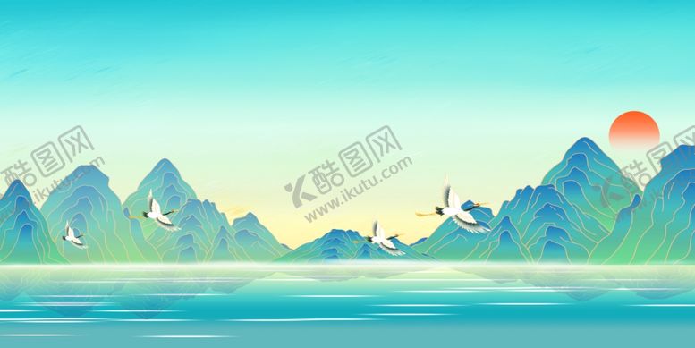 编号：46547811021454393666【酷图网】源文件下载-中国风山水背景