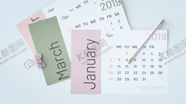 编号：63739209150444099156【酷图网】源文件下载-日历台历展示效果图样机