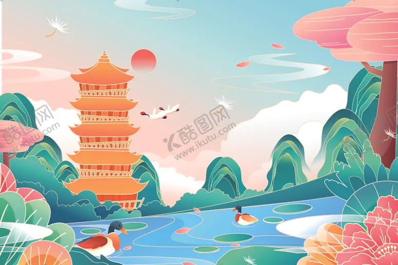 编号：35876201281842538366【酷图网】源文件下载-国潮手绘