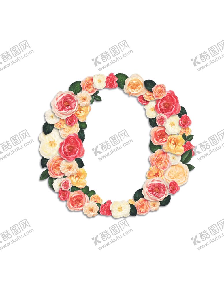 编号：69460106270316545541【酷图网】源文件下载-花卉植物英文字母元素