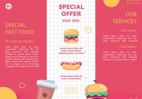 美味快餐特惠海报