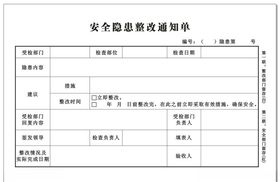 安全隐患分析与整改制度