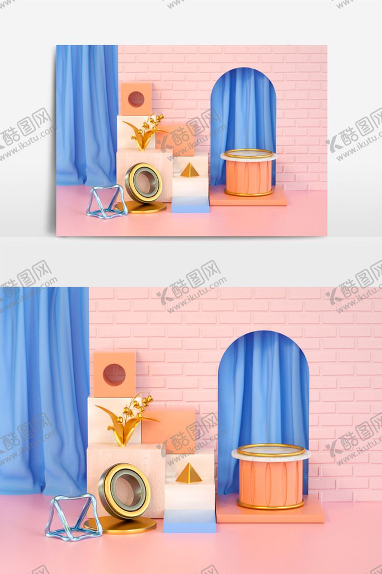 编号：33847511011449478374【酷图网】源文件下载-电商C4D场景