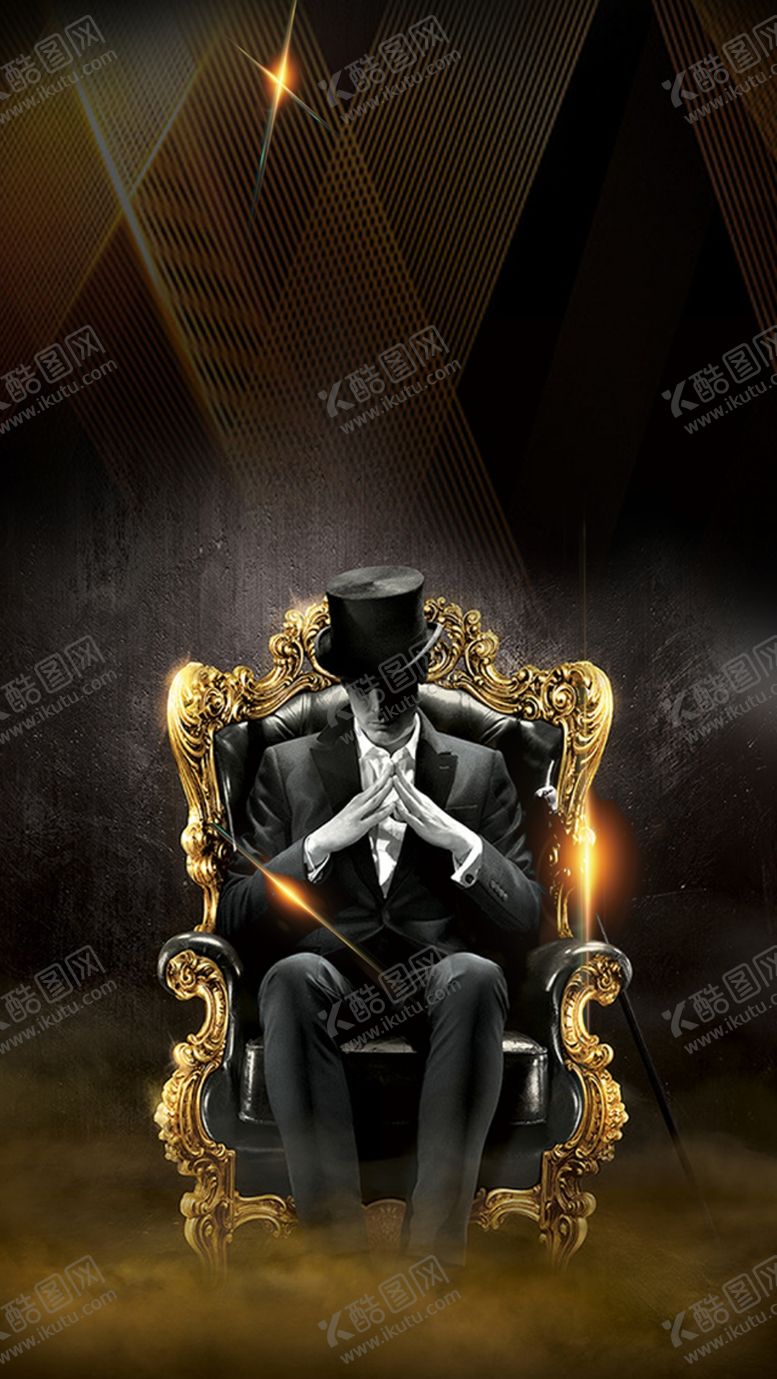 编号：91335307061729127504【酷图网】源文件下载-权威金色椅子