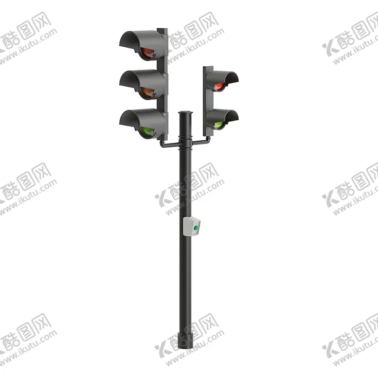 编号：35846611261906591186【酷图网】源文件下载-C4D模型信号灯红绿灯交通