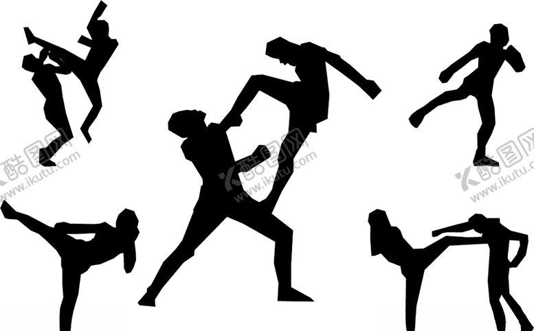 编号：13467409161412008623【酷图网】源文件下载-跆拳道运动剪影