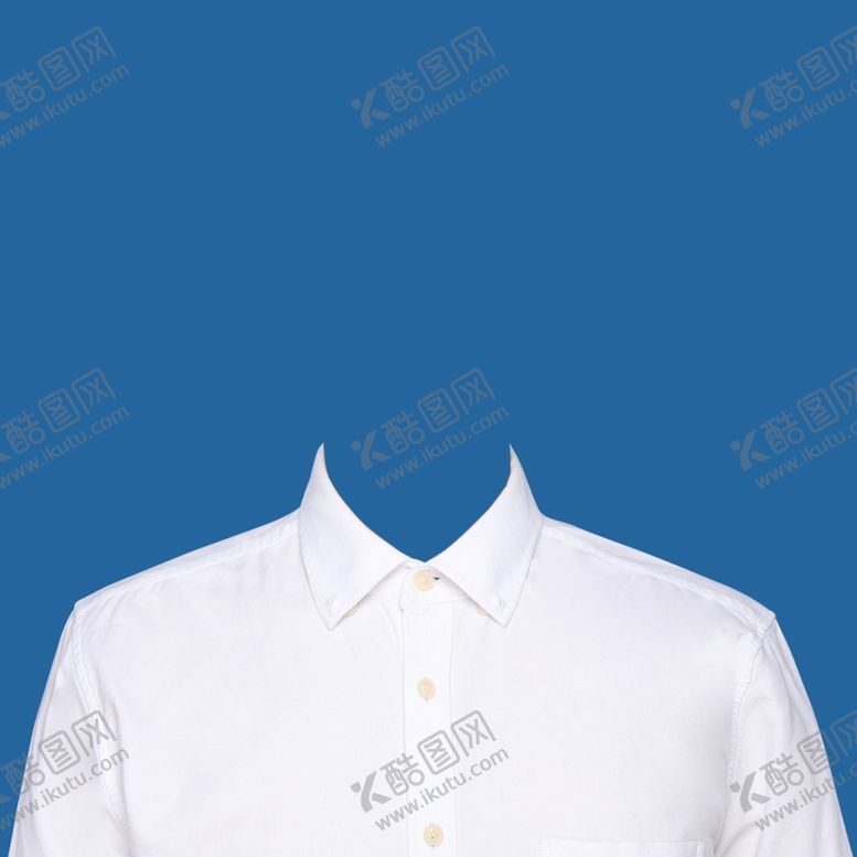 编号：34388107020044533464【酷图网】源文件下载-男士白色衬衫证件照素材