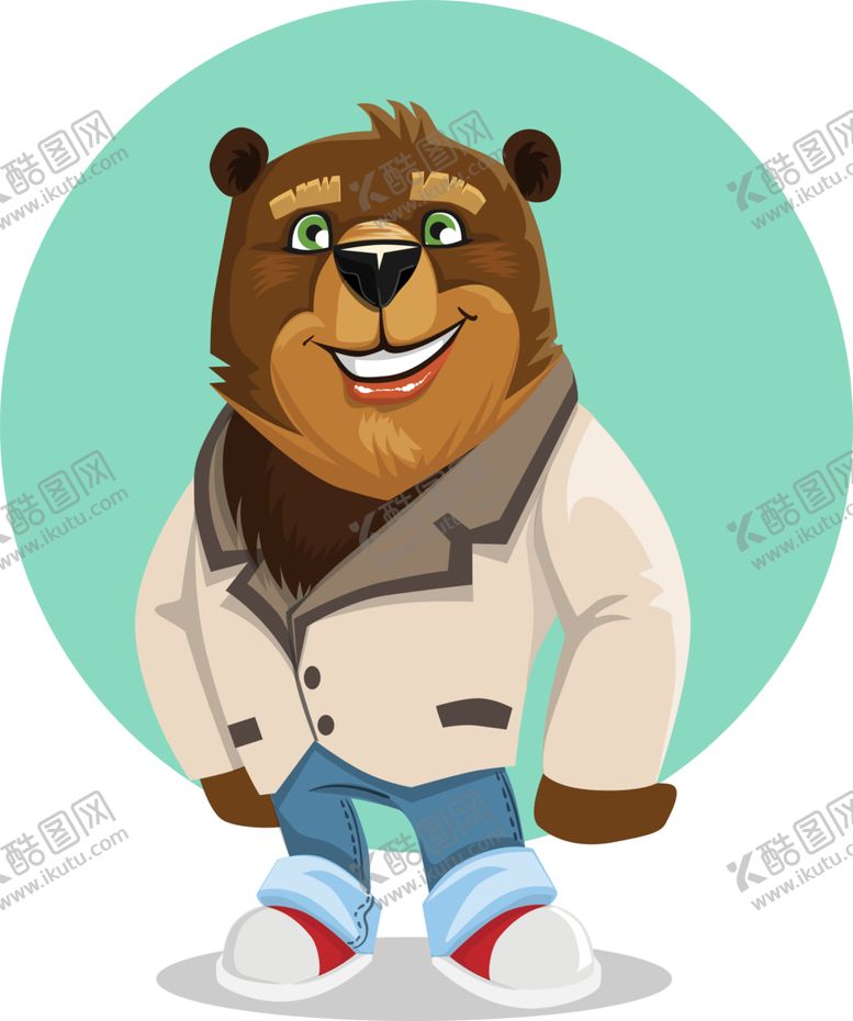 编号：94950309222255592772【酷图网】源文件下载-穿衣服的熊