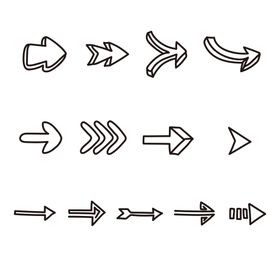 编号：73651809241341477830【酷图网】源文件下载-手绘箭头