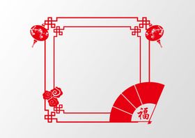 喜庆红色边框素材