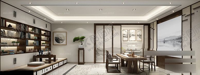 编号：86858310291320546409【酷图网】源文件下载-中式书房