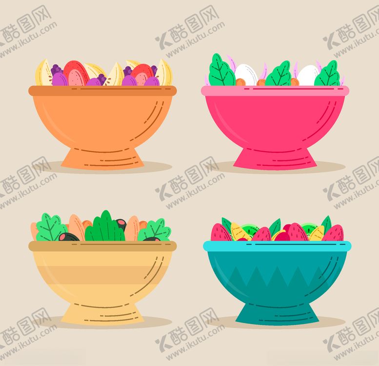 编号：24173006271418455927【酷图网】源文件下载-矢量厨房蔬菜食品素材