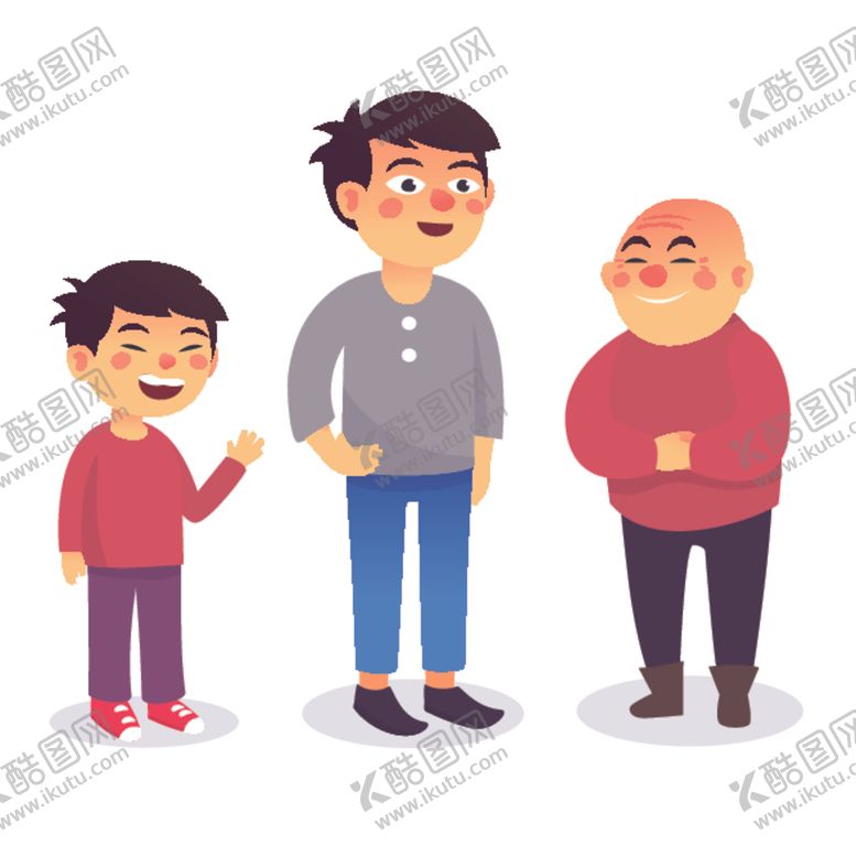 编号：32268207020444232175【酷图网】源文件下载-扁平人物插画