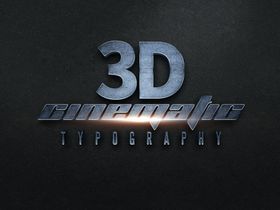 3D艺术字样机效果