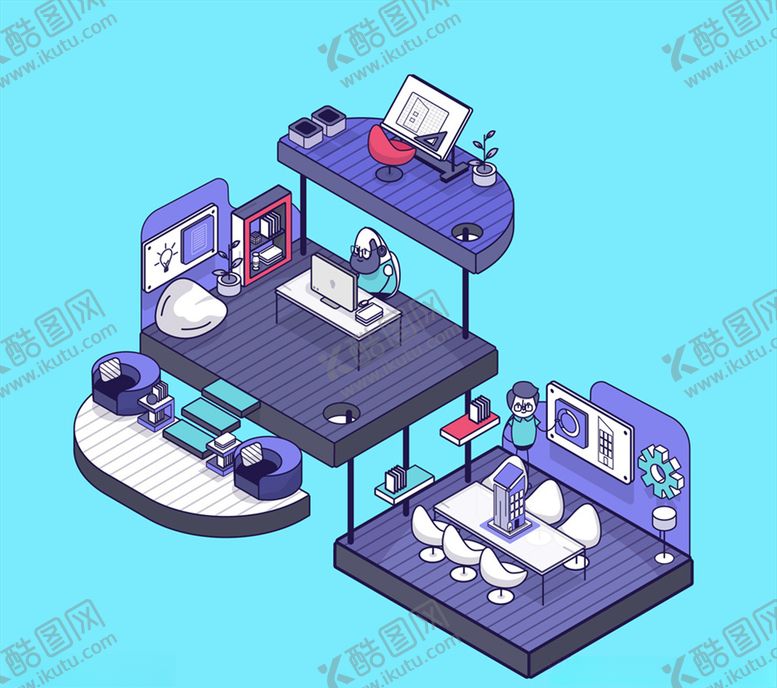 编号：97191710192252073724【酷图网】源文件下载-创意立体办公室设计