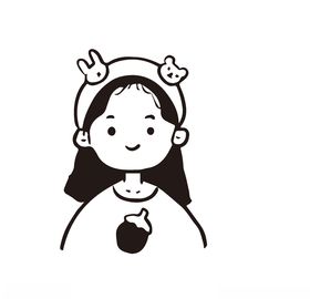 卡通女孩矢量图广告设计漫画