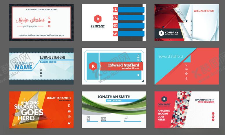 编号：11449604082153351519【酷图网】源文件下载-多样名片设计模板展示