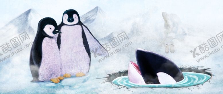 编号：64828409160945502568【酷图网】源文件下载-企鹅雪山冰天雪地高清