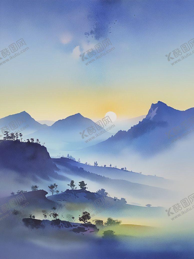 编号：99260802192201197944【酷图网】源文件下载-水彩意境