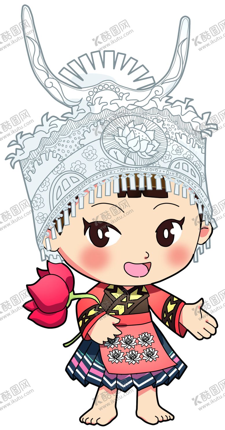 编号：40198909270404463966【酷图网】源文件下载-民族特色卡通人