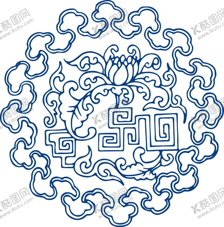 编号：55820809252352292299【酷图网】源文件下载-青花瓷图案