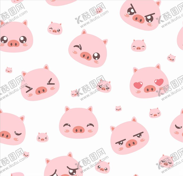 编号：67367107040812248198【酷图网】源文件下载-猪头印花