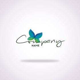 蝴蝶logo简约花纹几何图标卡通图标公司