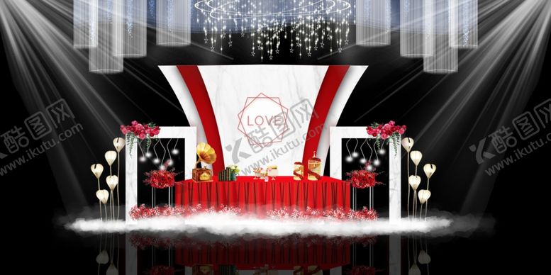 编号：50775709192358392963【酷图网】源文件下载-红色婚礼设计背景图片